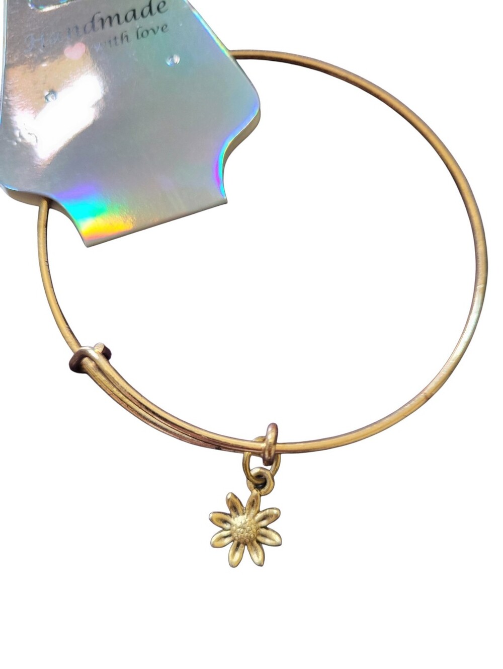 Alex & Ani Gold Tone Flower Bracelet